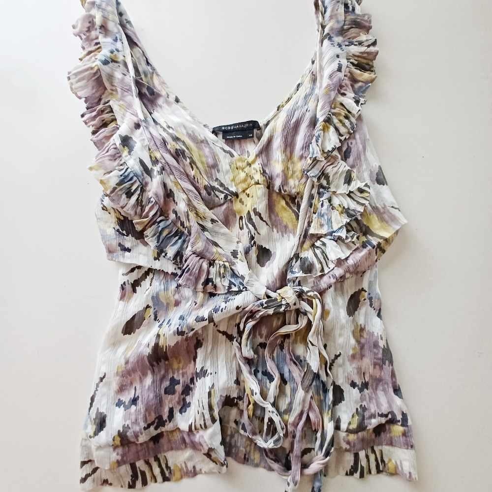 Bcbgmaxazria sleeveless silk top - Picture 4 of 7